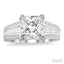 Princess Shape Semi-Mount Diamond Engagement Ring