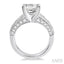 Princess Shape Semi-Mount Diamond Engagement Ring