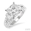 Princess Shape Semi-Mount Diamond Engagement Ring