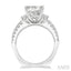 Princess Shape Semi-Mount Diamond Engagement Ring