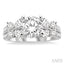 Round Shape Semi-Mount Diamond Engagement Ring