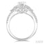 Emerald Shape Semi-Mount Halo Diamond Engagement Ring