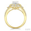 Emerald Shape Semi-Mount Halo Diamond Engagement Ring