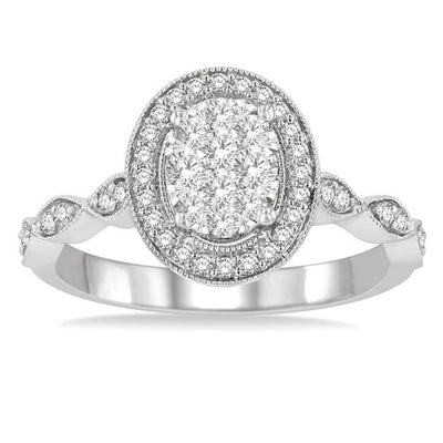 Lovebright Oval Shape Diamond Engagement Ring