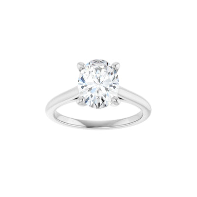 Oval Diamond Solitaire Engagement Ring