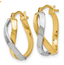 Twisted Huggie Hoop Earrings