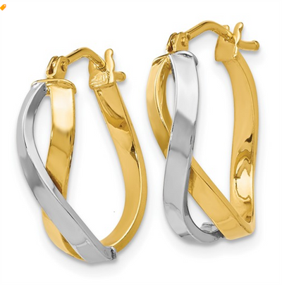 Twisted Huggie Hoop Earrings
