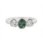 Oval Diamond Three Stone Engagement Ring