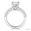 Princess Shape Semi-Mount Diamond Engagement Ring