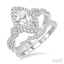 Marquise Shape Halo Diamond Wedding Set
