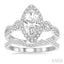 Marquise Shape Halo Diamond Wedding Set
