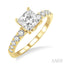Princess Shape Semi-Mount Diamond Engagement Ring