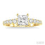 Princess Shape Semi-Mount Diamond Engagement Ring