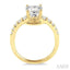 Princess Shape Semi-Mount Diamond Engagement Ring