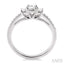 Princess Shape Past Present & Future Diamond Engagement Ring