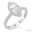 Marquise Shape Halo Diamond Engagement Ring