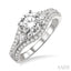 Round Shape Semi-Mount Diamond Engagement Ring
