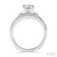 Round Shape Semi-Mount Diamond Engagement Ring