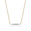 White Enamel Diamond Bar Necklace