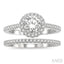 Round Shape Halo Diamond Wedding Set