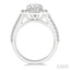 Round Shape Semi-Mount Halo Diamond Engagement Ring