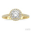 Round Shape Halo Diamond Engagement Ring
