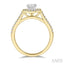 Round Shape Halo Diamond Engagement Ring