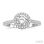 Round Shape Semi-Mount Halo Diamond Engagement Ring