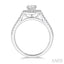 Round Shape Semi-Mount Halo Diamond Engagement Ring