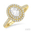 Oval Shape Halo Diamond Engagement Ring