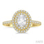 Oval Shape Halo Diamond Engagement Ring