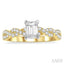 Emerald Shape Semi-Mount Diamond Engagement Ring