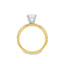 Round Diamond Straight Band Engagement Ring