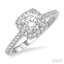 Cushion Shape Halo Diamond Engagement Ring