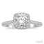 Cushion Shape Halo Diamond Engagement Ring