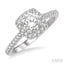 Cushion Shape Halo Diamond Engagement Ring