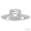 Cushion Shape Halo Diamond Engagement Ring