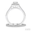 Cushion Shape Halo Diamond Wedding Set