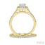 Cushion Shape Halo Diamond Wedding Set