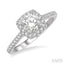 Cushion Shape Halo Diamond Engagement Ring