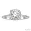 Cushion Shape Halo Diamond Engagement Ring