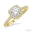 Cushion Shape Halo Diamond Engagement Ring