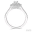 Emerald Shape Halo Diamond Engagement Ring