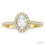Oval Shape Halo Diamond Engagement Ring