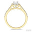 Oval Shape Halo Diamond Engagement Ring