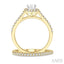 Oval Shape Halo Diamond Wedding Set