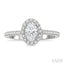 Oval Shape Halo Diamond Engagement Ring