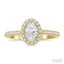 Oval Shape Halo Diamond Engagement Ring