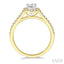 Oval Shape Halo Diamond Engagement Ring