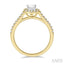 Oval Shape Semi-Mount Halo Diamond Engagement Ring